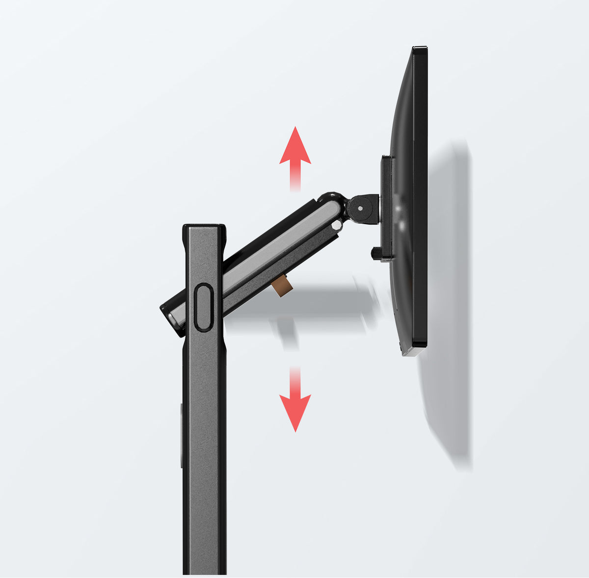 Mobile Rolling Spring Adjustable Floor Stand for Displays up to 22 lbs