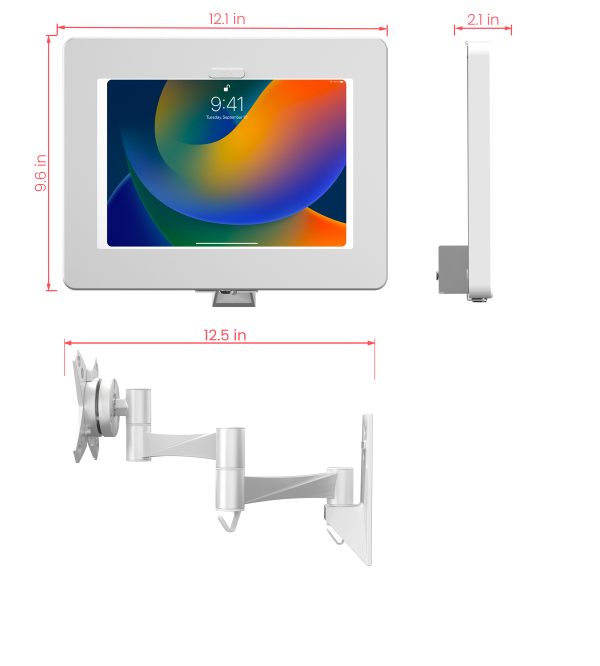 Wall Mount with Security Enclosure and Integrated Honeywell 2D Scanner