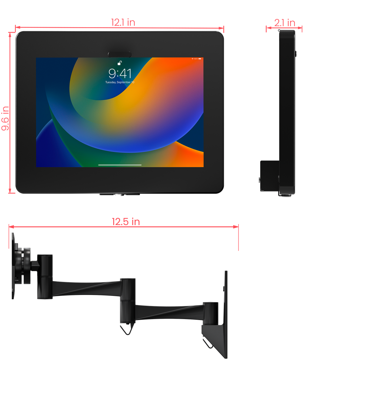 Wall Mount with Security Enclosure and Integrated Honeywell 2D Scanner