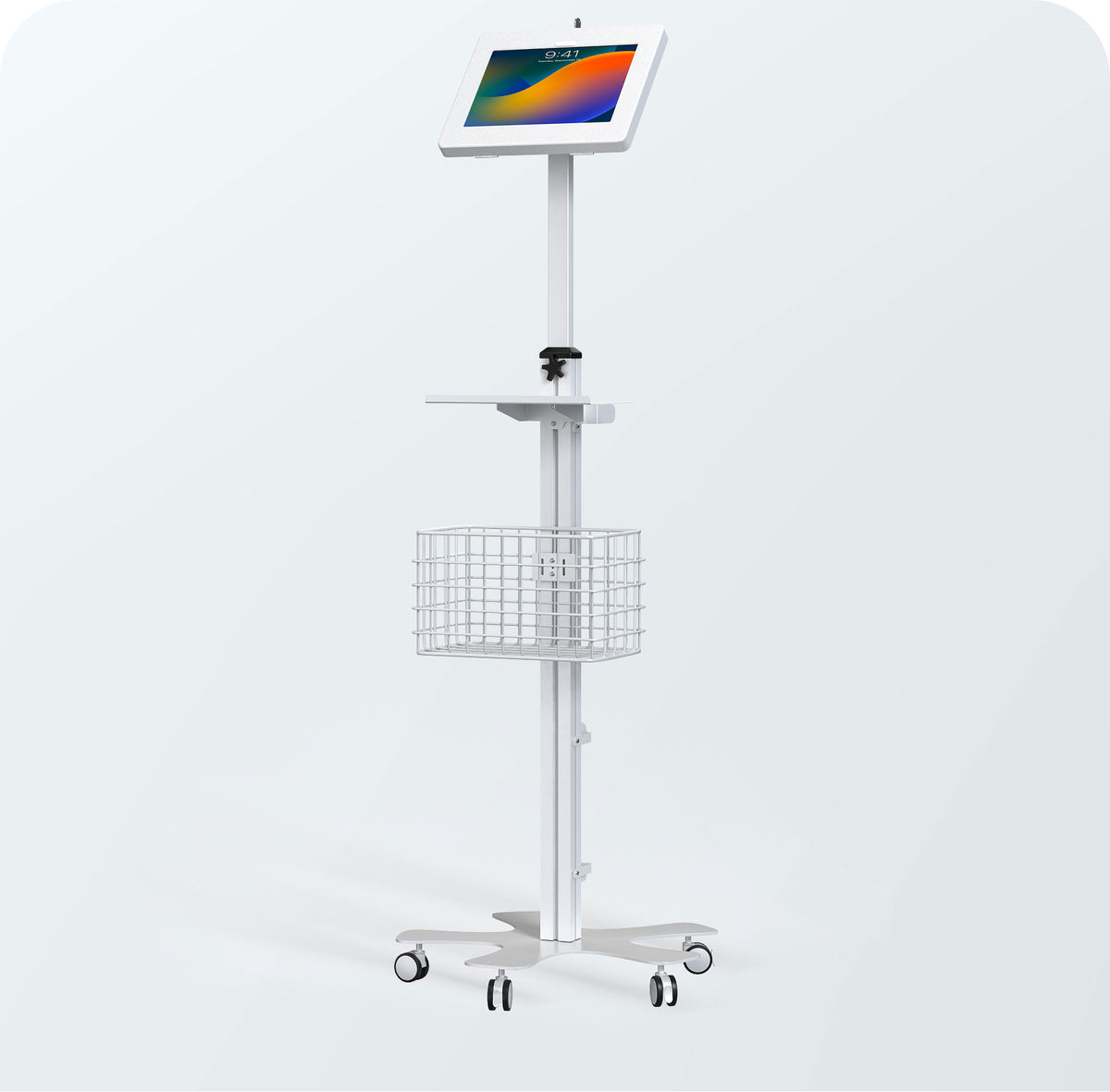 Medical Mobile Floor Stand with Small Enclosure