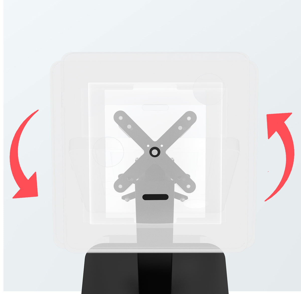 Dual VESA Compatible Table Mount for POS (Black)