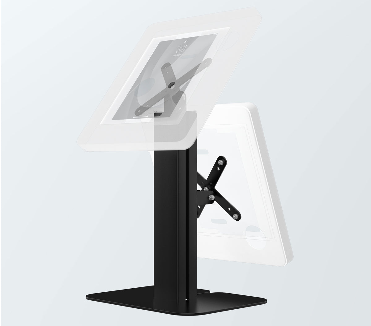 Dual VESA Compatible Table Mount for POS (Black)