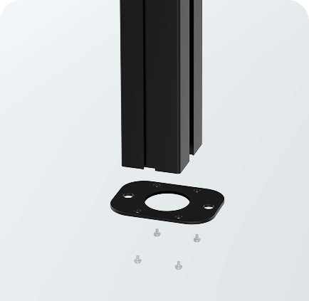 Base is pre-drilled, giving the option to
screw into the surface 