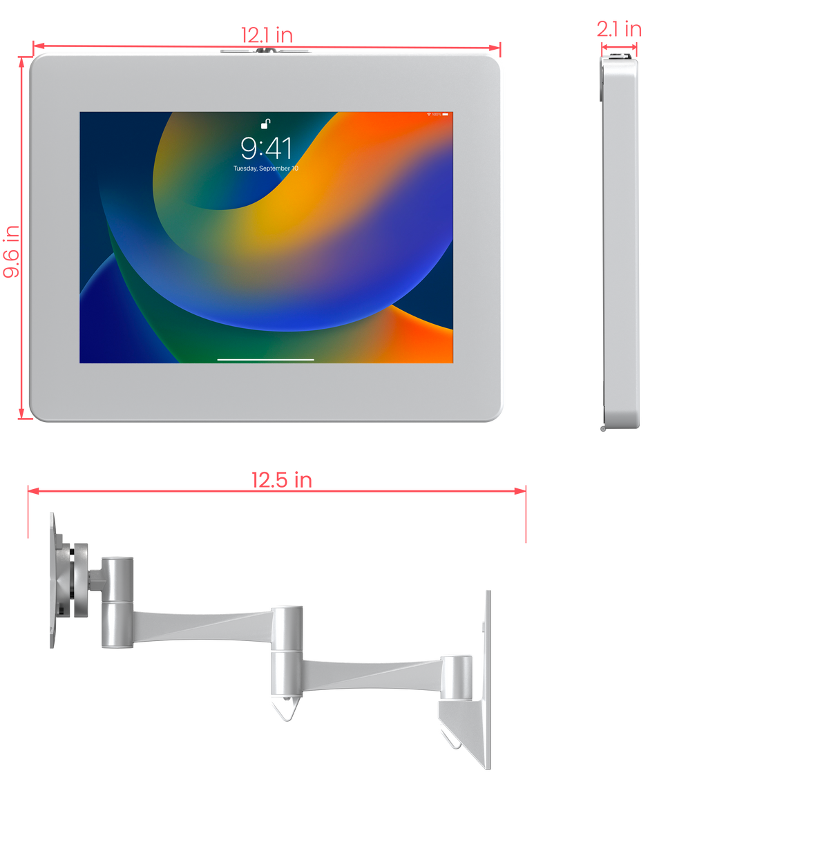 VESA Wall Mount Arm with Enclosure