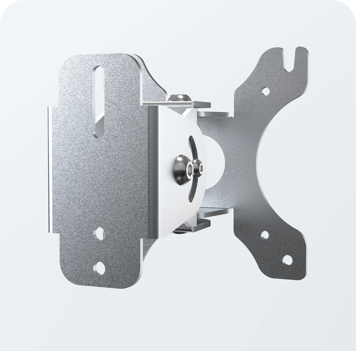 Articulating VESA Plate for Poles, Beams, and Corners
