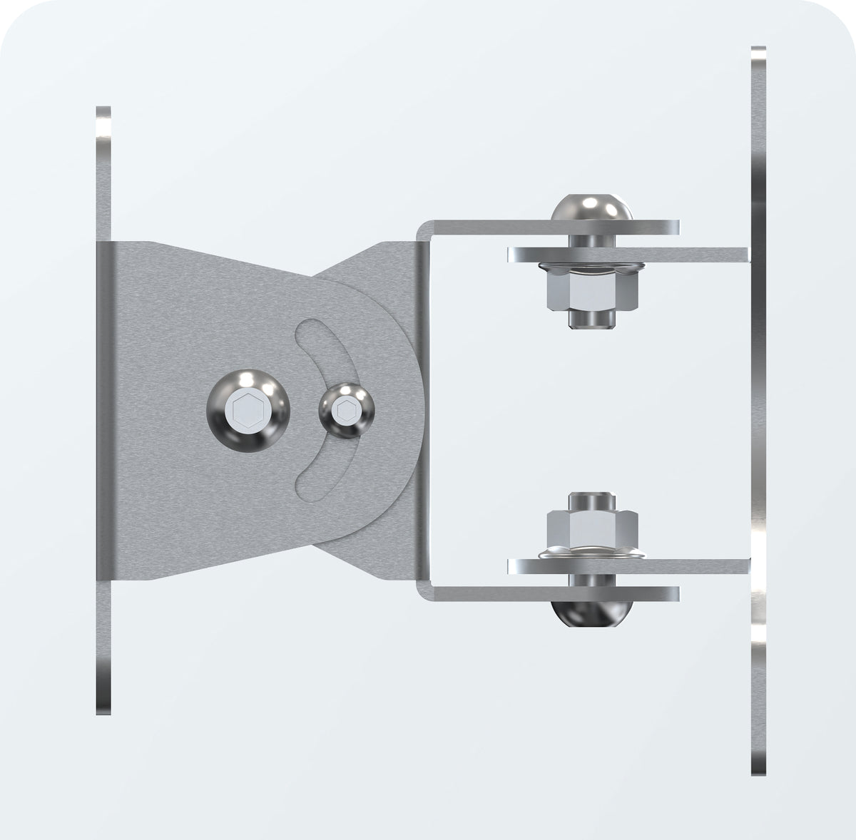 Articulating VESA Plate for Poles, Beams, and Corners