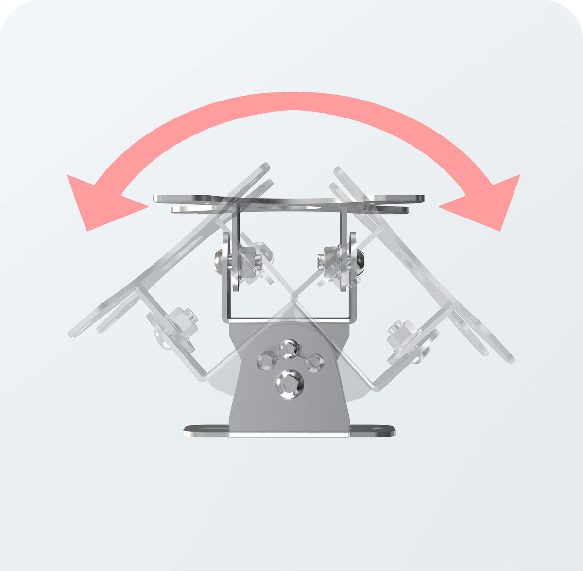 Articulating VESA Plate for Poles, Beams, and Corners