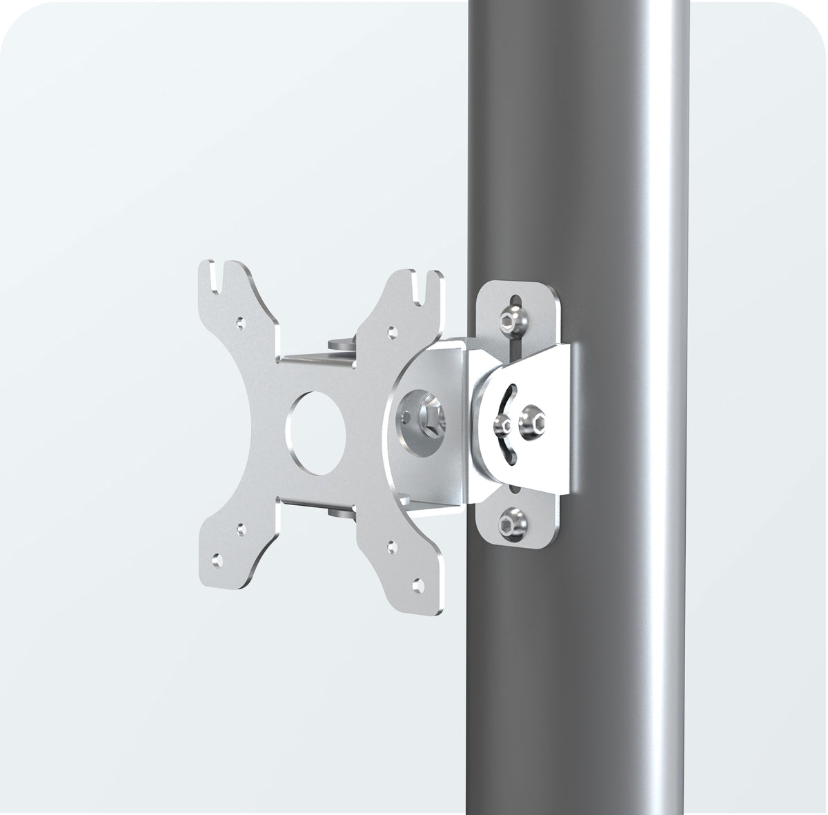 Articulating VESA Plate for Poles, Beams, and Corners