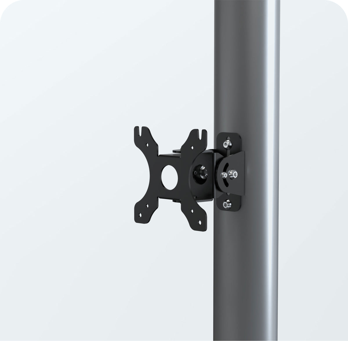 Articulating VESA Plate for Poles, Beams, and Corners