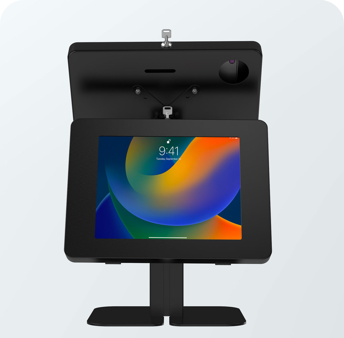 Adjustable Table Mount with 2 Security Enclosures