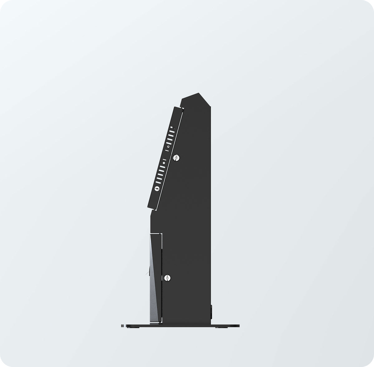 Pro Self-Service Desk Stand with Printer Bay and Device Storage