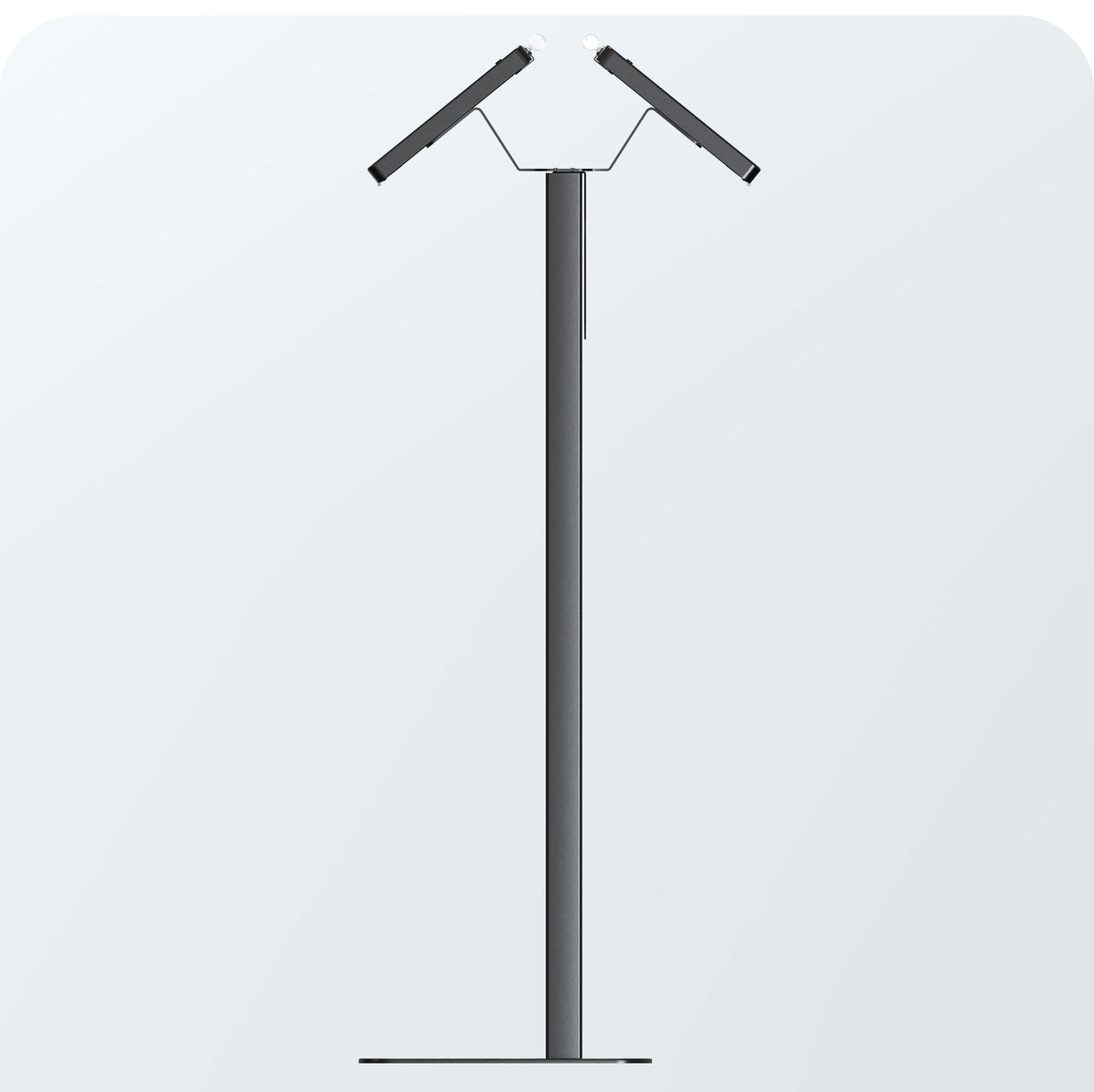 Customizable Dual Enclosure Locking Floor Stand Kiosk w/ Graphic Card Slot for Branding