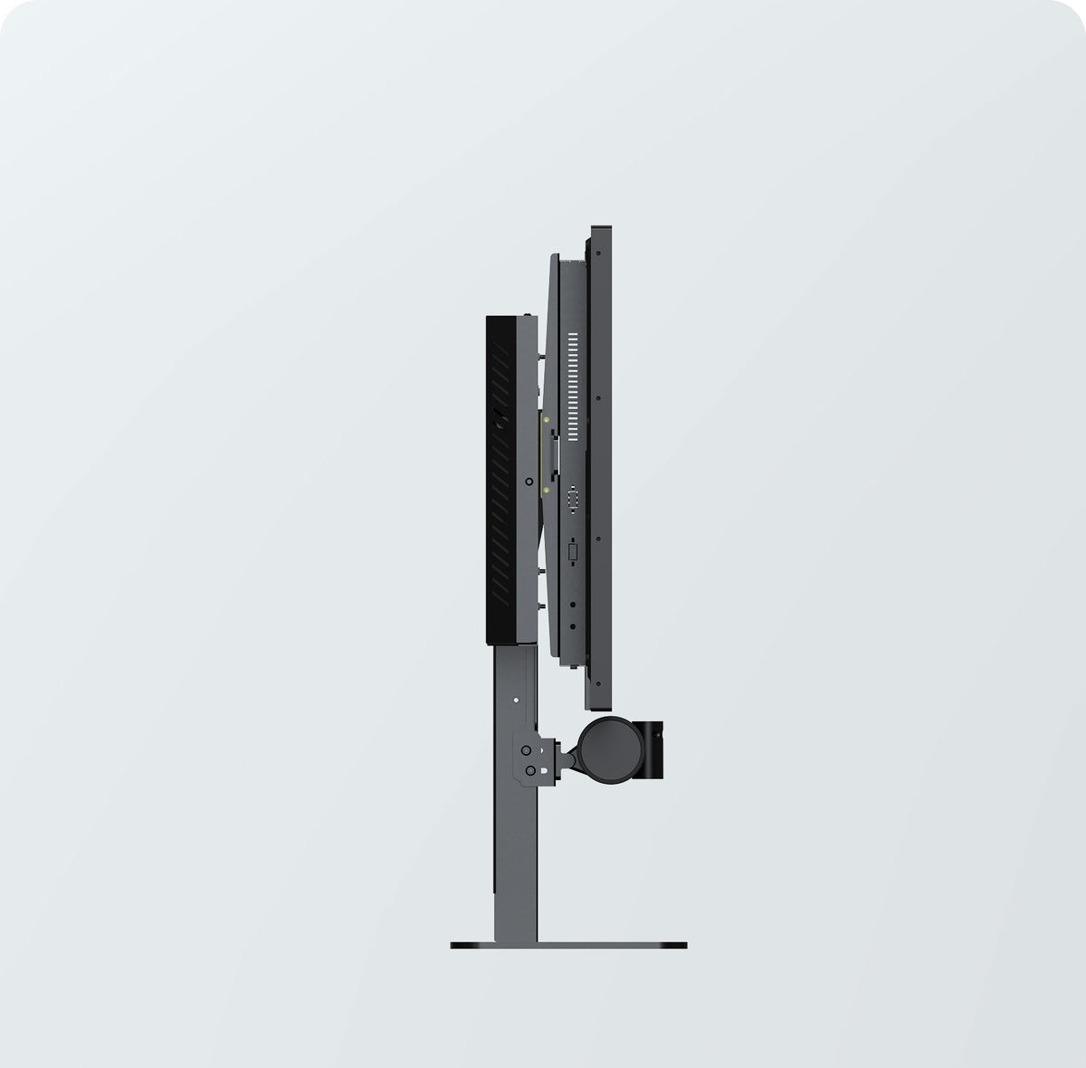 Desktop Display Mount with Speaker, Camera, and Equipment Attachment Points