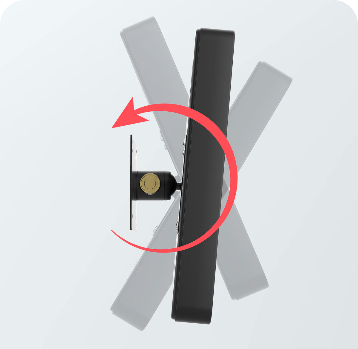 VESA-Compatible Rotary Ball-Head Adjusting Mount w/ Security Enclosure
