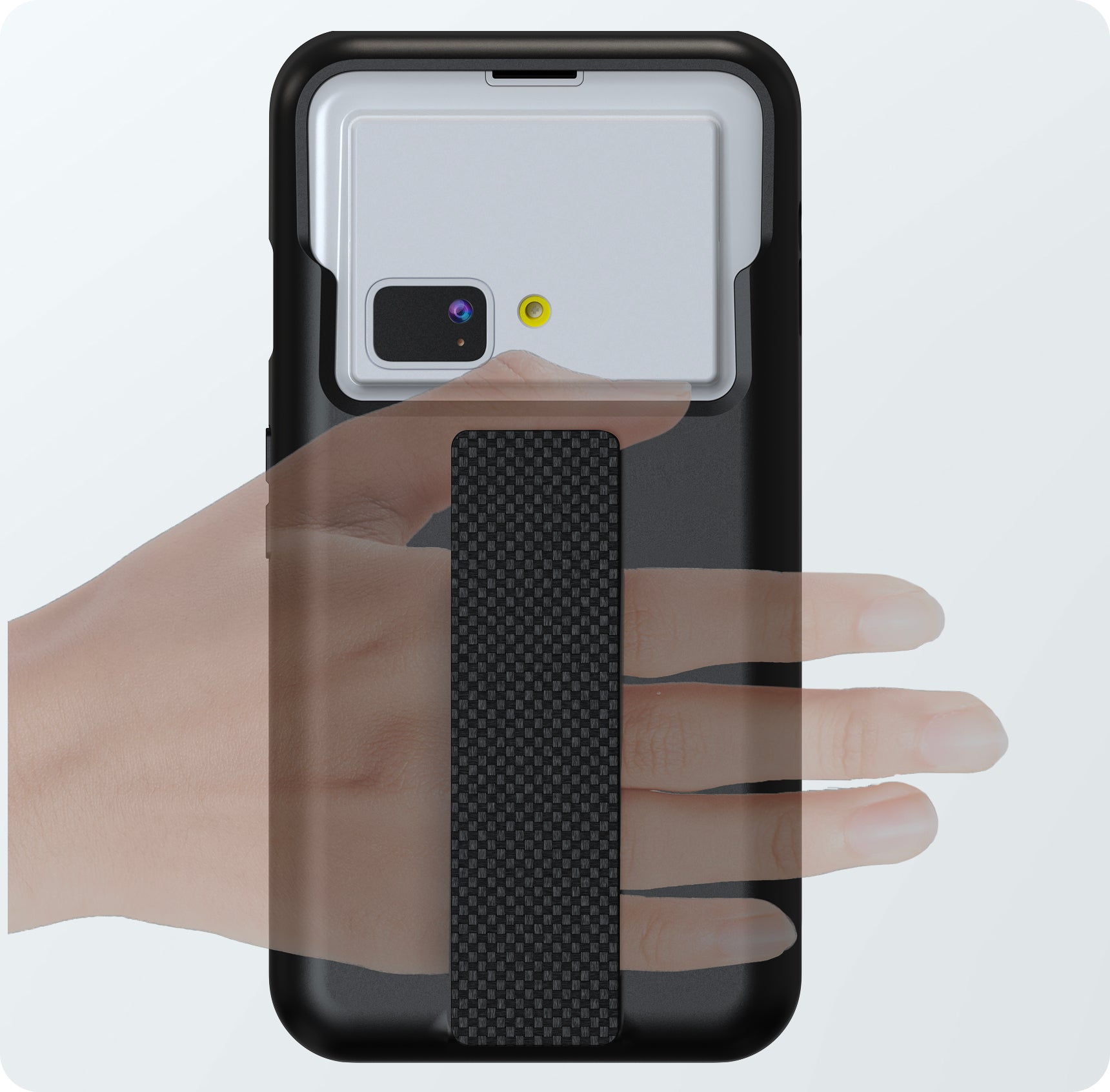 Integrated Hand Strap for Added Comfort and Secure Handling 