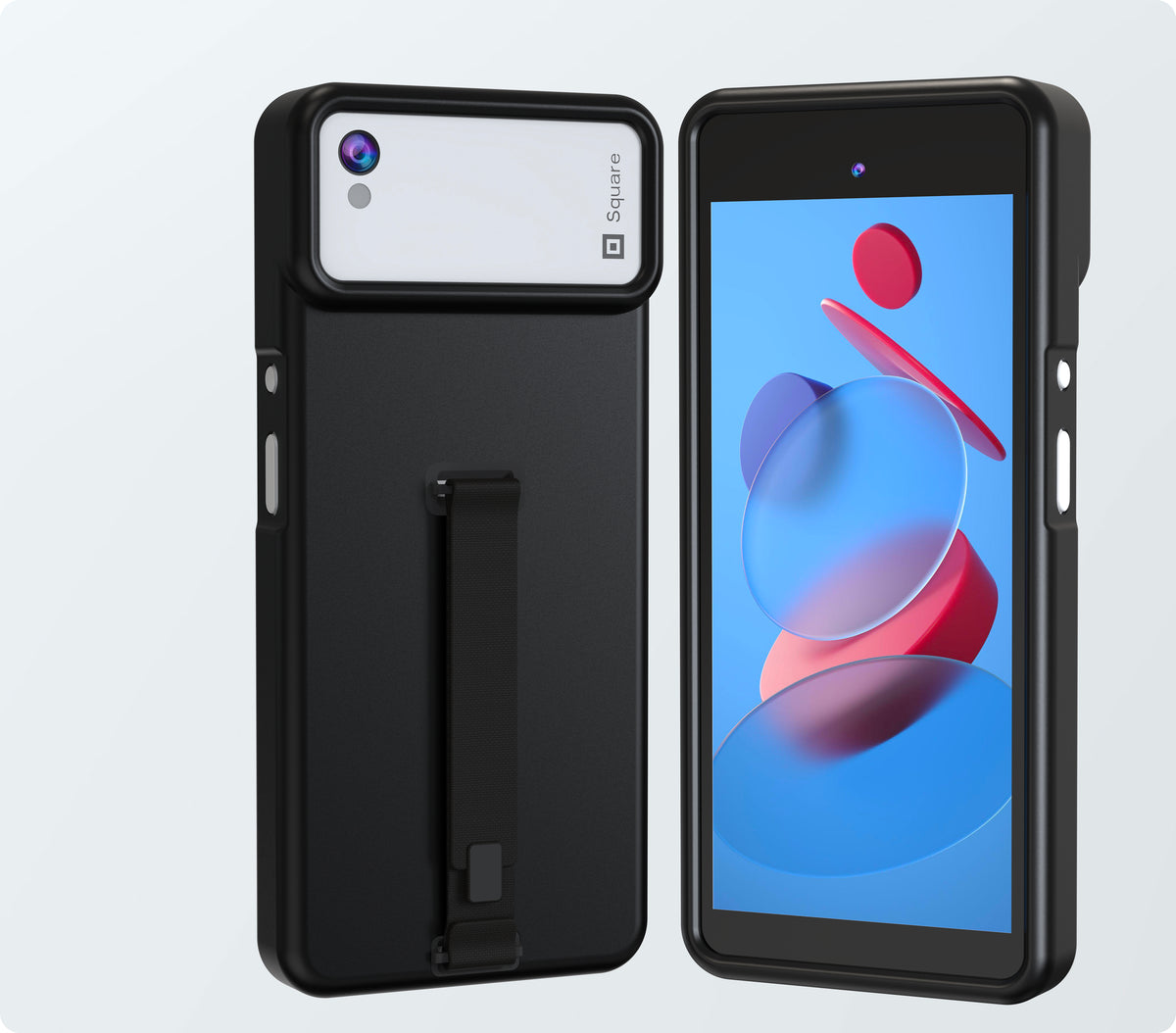 Protective Case with Adjustable Hand Strap for Square Handheld POS Device