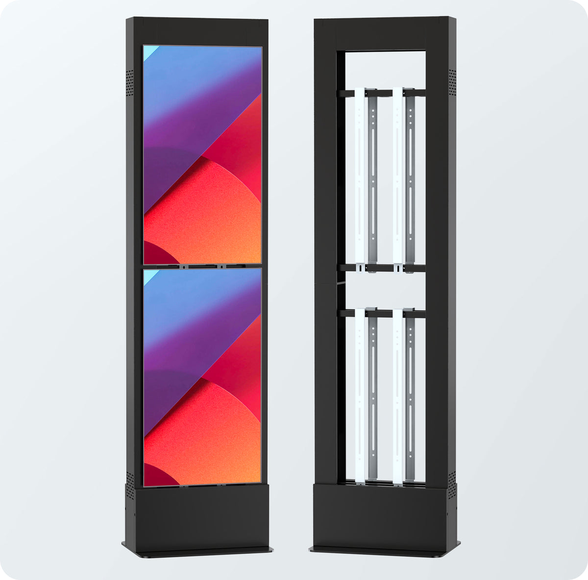 Free-standing Modular Mount Four Display Kiosk