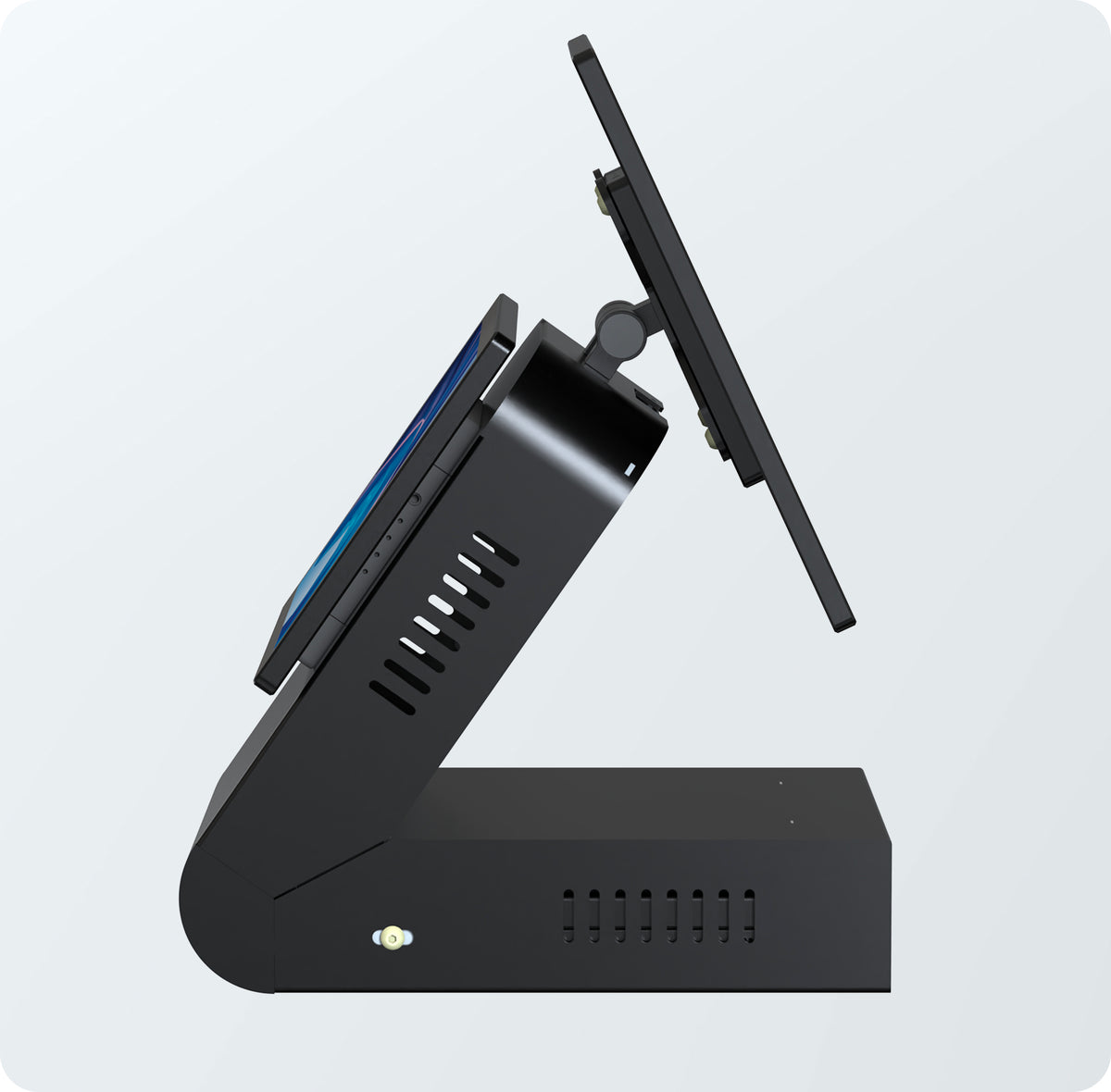 Dual Display POS Desktop Wedge Stand for Mini PC
