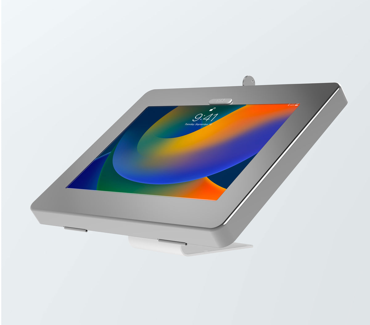 Curved Stand & Wall Mount with Enclosures (Silver)