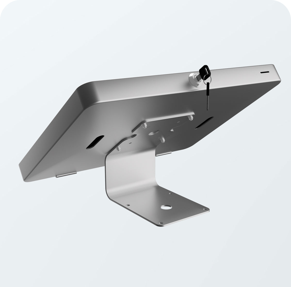 Curved Stand & Wall Mount with Enclosures (Silver)