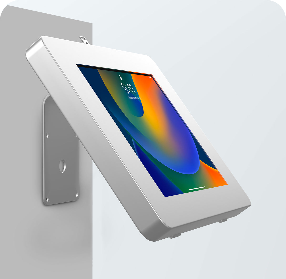 Curved Stand & Wall Mount with Enclosures (Silver)