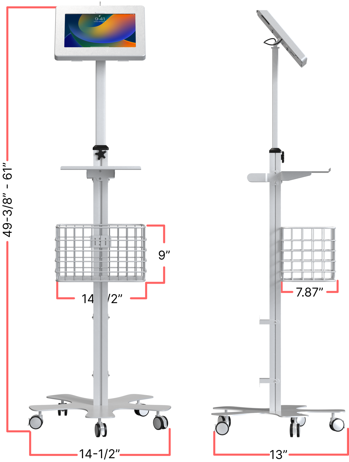 Medical Floor Stand with Enclosure