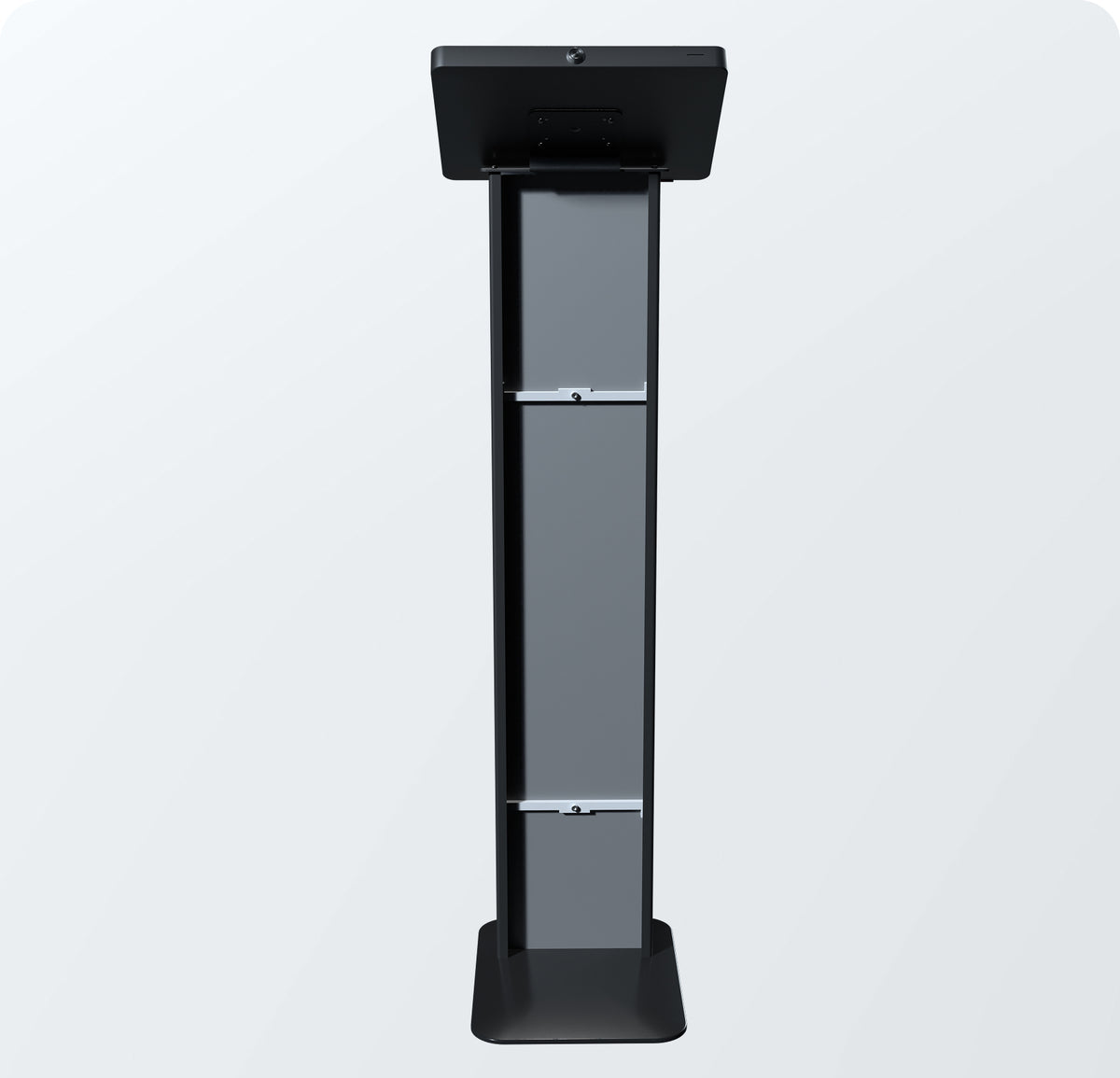 Customizable Premium Locking Floor Stand Kiosk w/ Graphic Card Slot for Branding