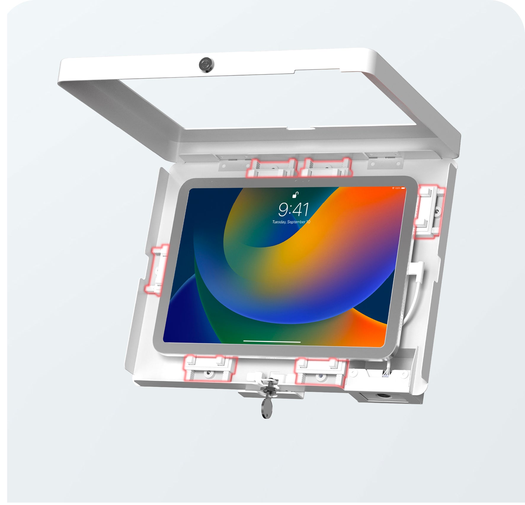 Internal Sliding Clips for Tablet Compatibility 