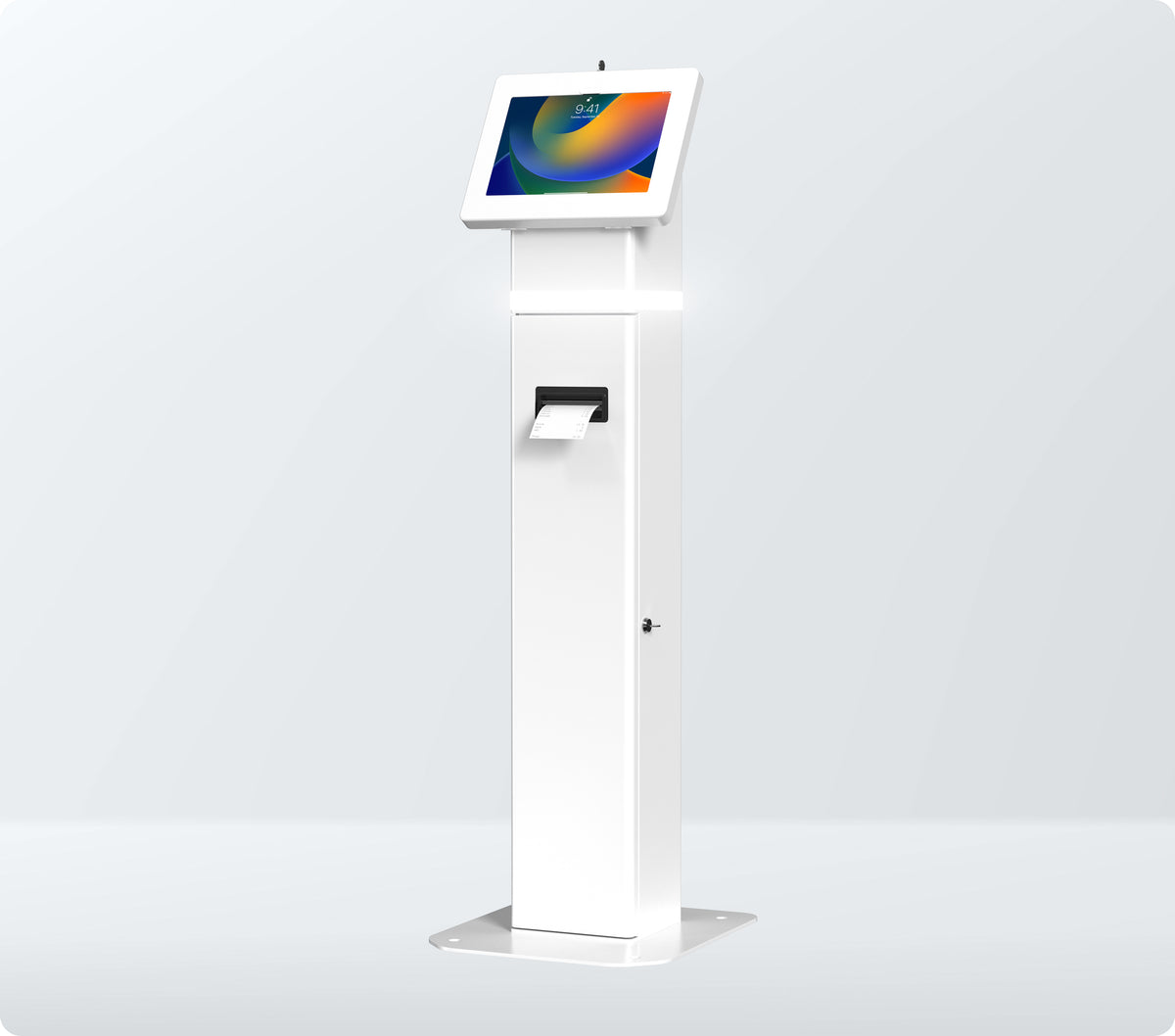 Interactive LED Kiosk Floor Stand with Printer Compartment