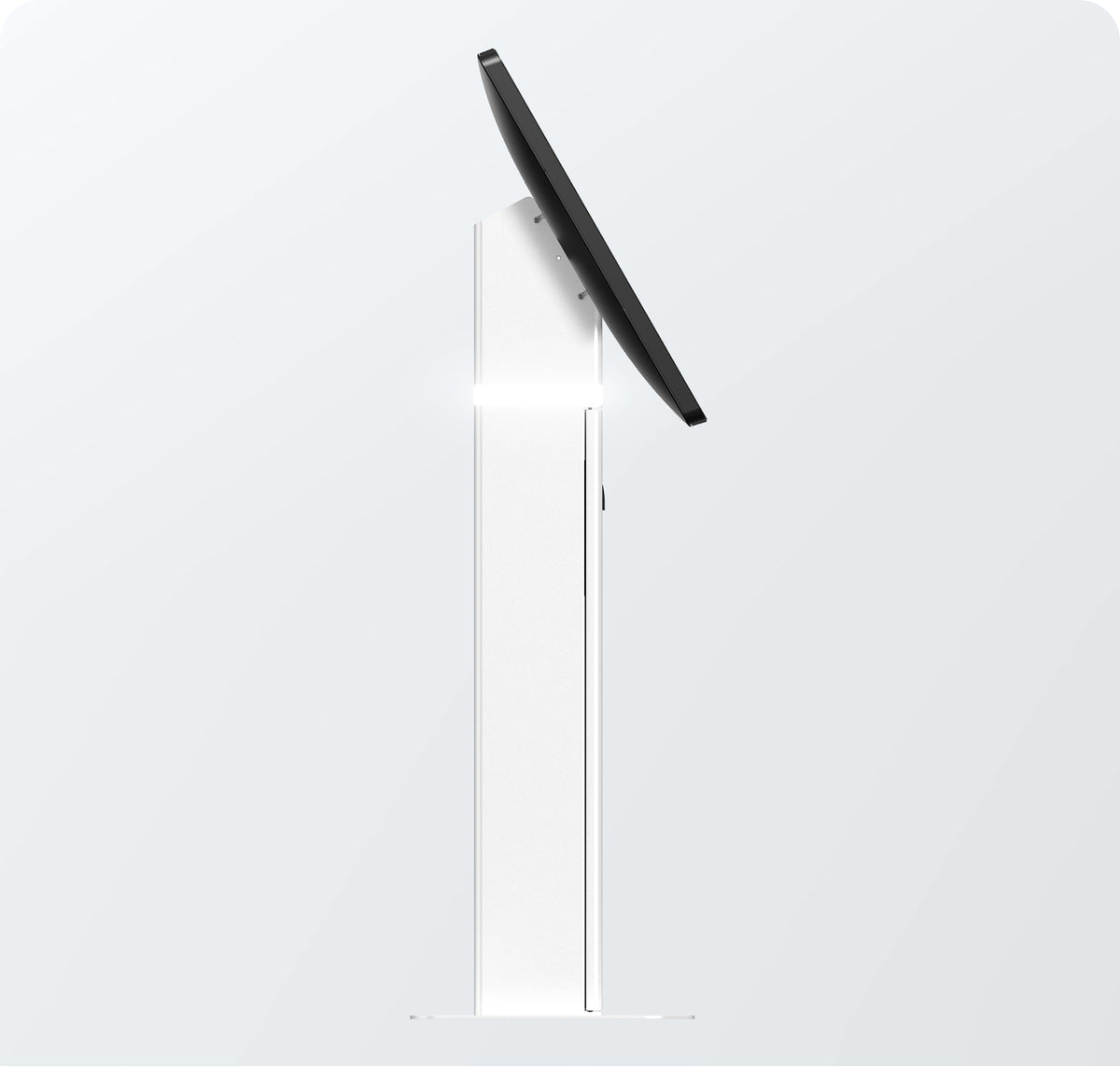 35" Interactive Kiosk Floor Stand with LED Light and Printer Compartment