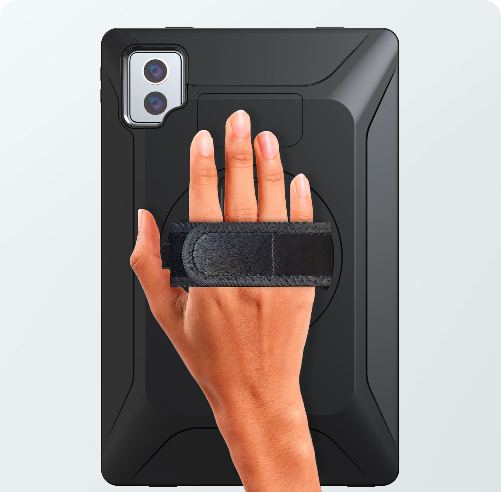 Built-In Rotating 
Flexible Handstrap 