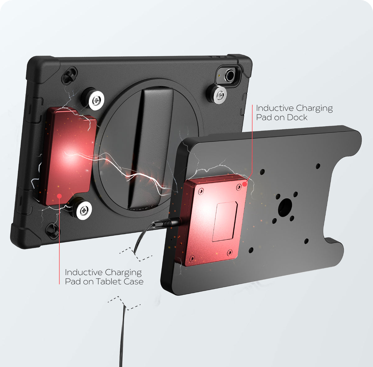 Wireless Inductive Charging Case with Security Lock for iPad 10th Generation 10.9"