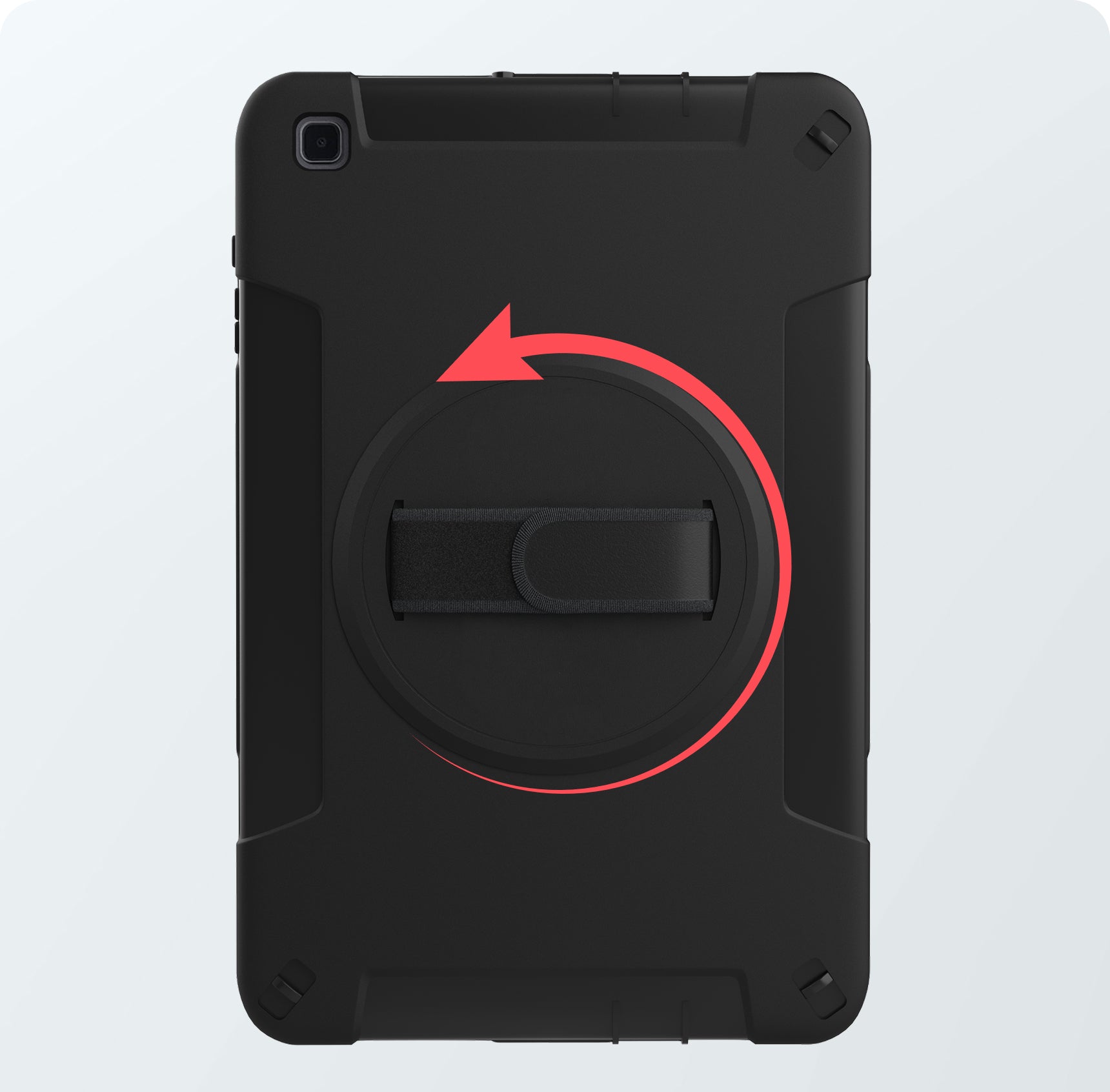 Built-In Rotating Flexible Hand Strap