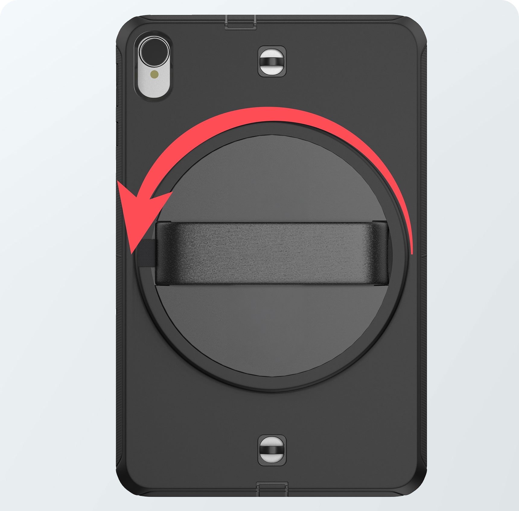 Built-In Rotating Flexible Hand Strap