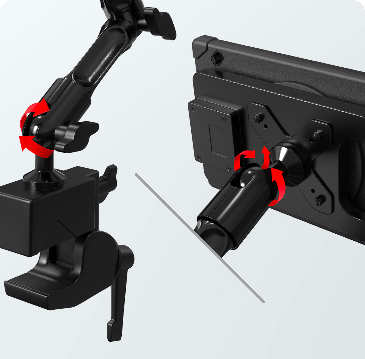 Custom Flex Clamp Mount  with Wireless Inductive Charging Case <br> for iPad 10th Generation