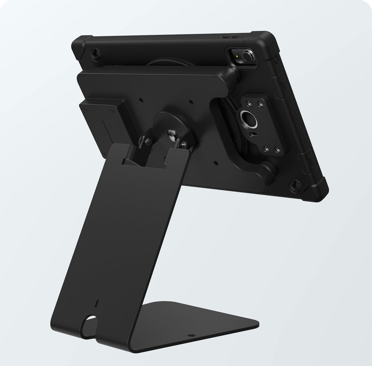 Quick Release Table Kiosk with Inductive Charging Case