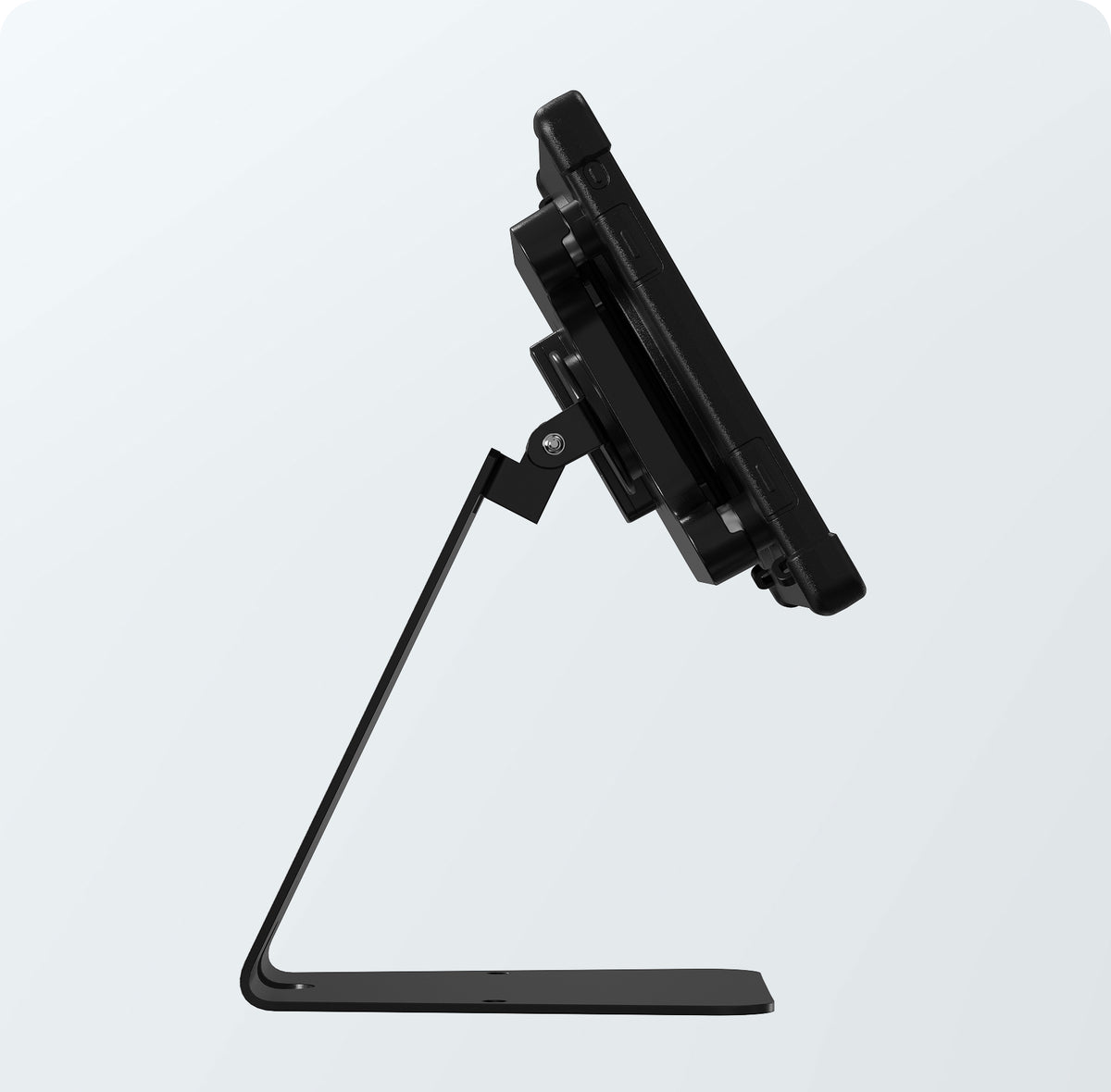 Quick Release Table Kiosk with Inductive Charging Case