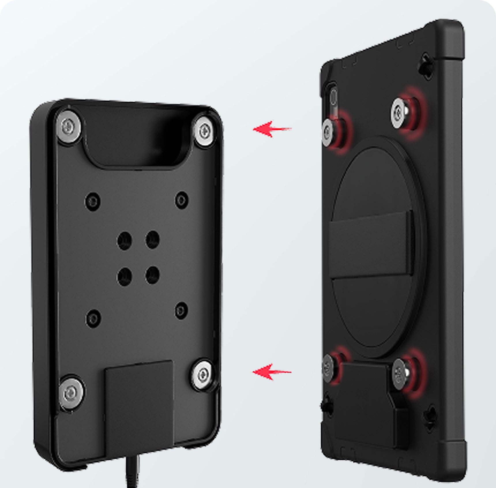 Embedded Magnets Provide Secure Mounting to Metal Surfaces