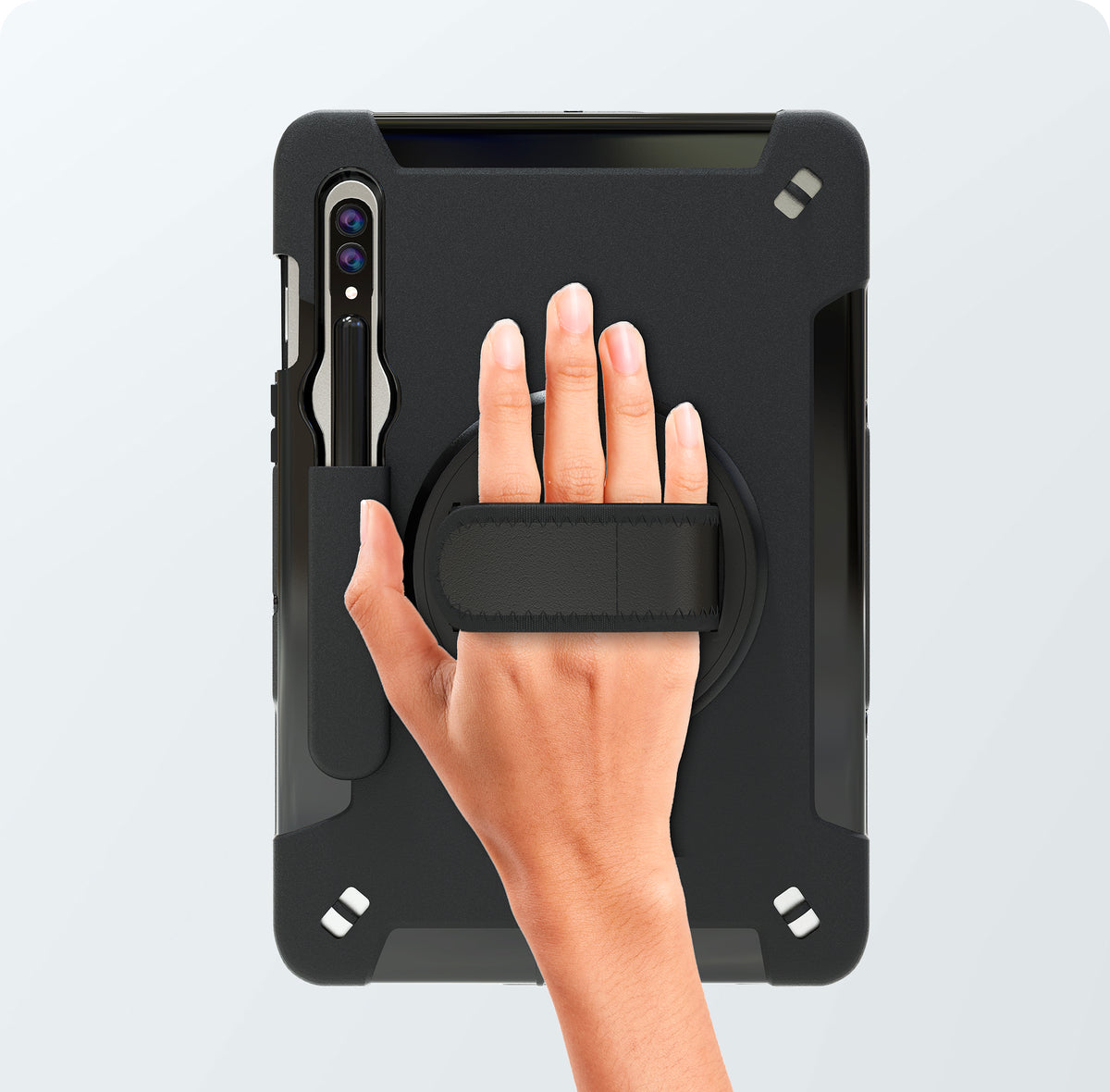 Protective Case with Hand Strap Grip & Pen Slot for Samsung Galaxy Tab S7 & S8 11-Inch Tablets