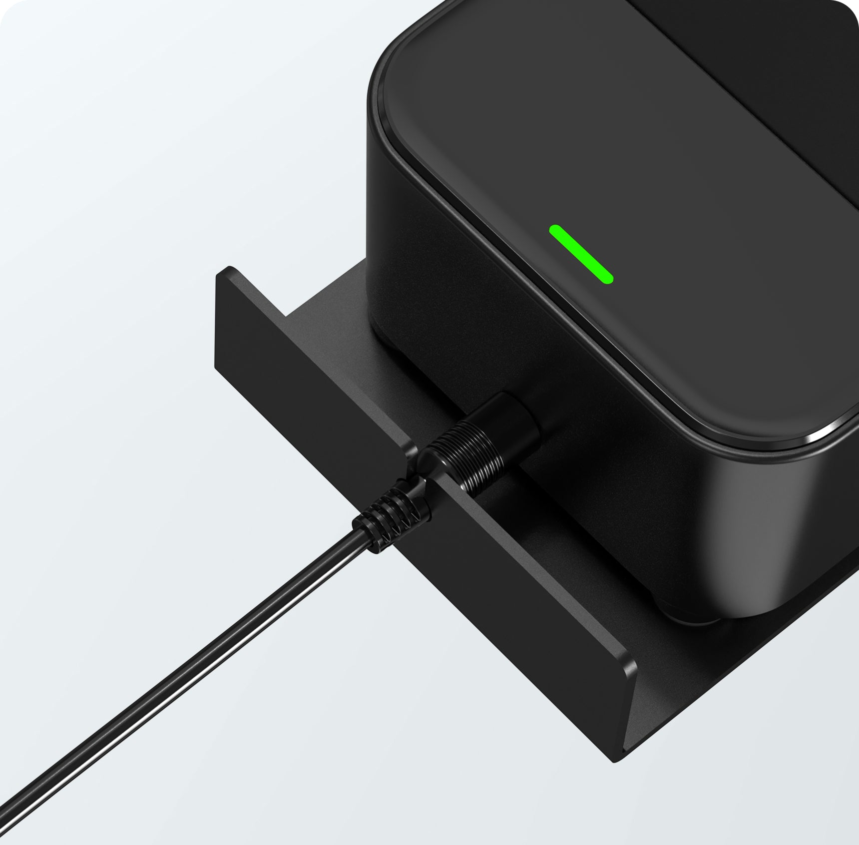 Integrated Cable-Routing Clip for a Clean Wall-Mounted Setup