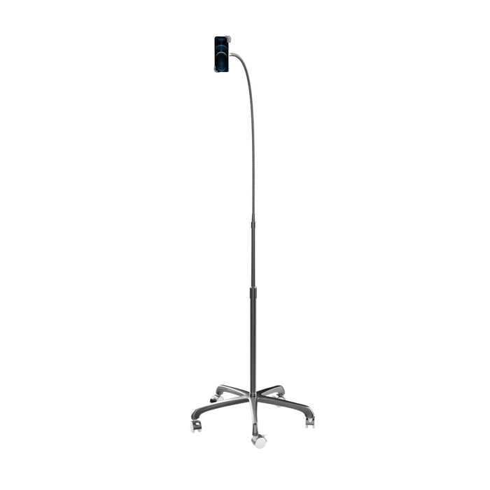 Heavy-Duty Rolling Floor Stand with Gooseneck and Phone Holder CTA DIGITAL