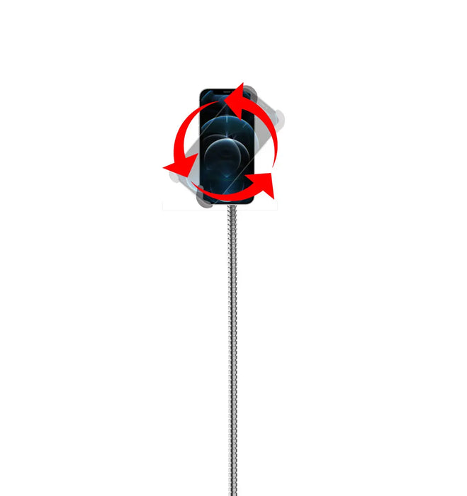 Heavy-Duty Rolling Floor Stand with Gooseneck and Phone Holder CTA DIGITAL