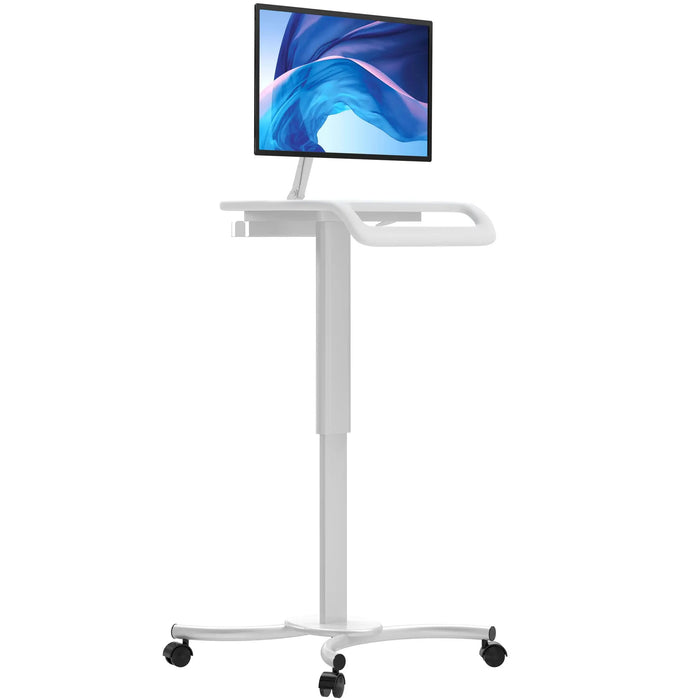 Height-Adjustable Rolling Medical Workstation Cart with VESA Plate CTA DIGITAL
