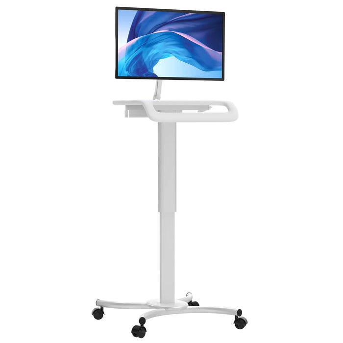 Height-Adjustable Rolling Medical Workstation Cart with VESA Plate CTA DIGITAL