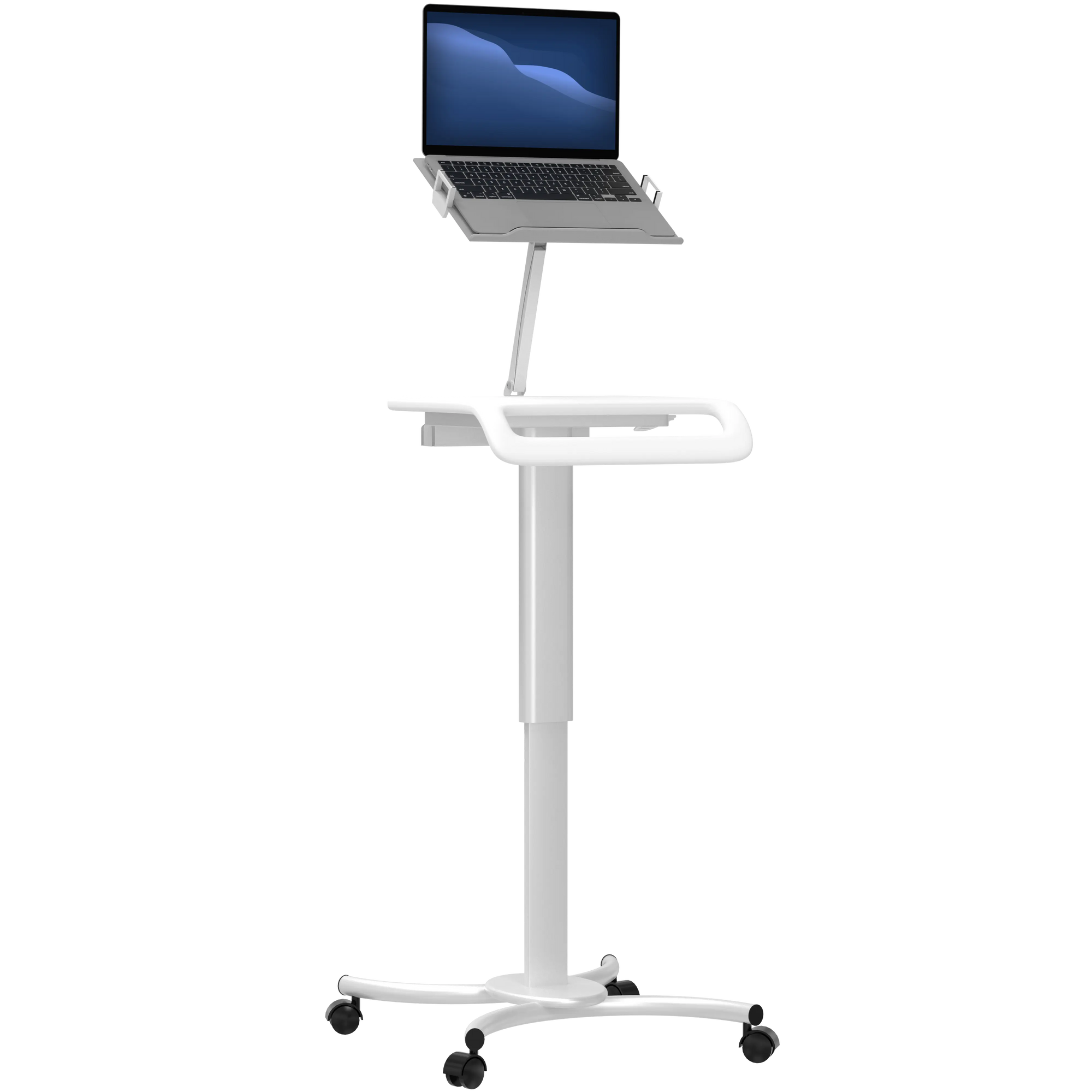 Height-Adjustable Rolling Workstation Cart with Holder CTA DIGITAL