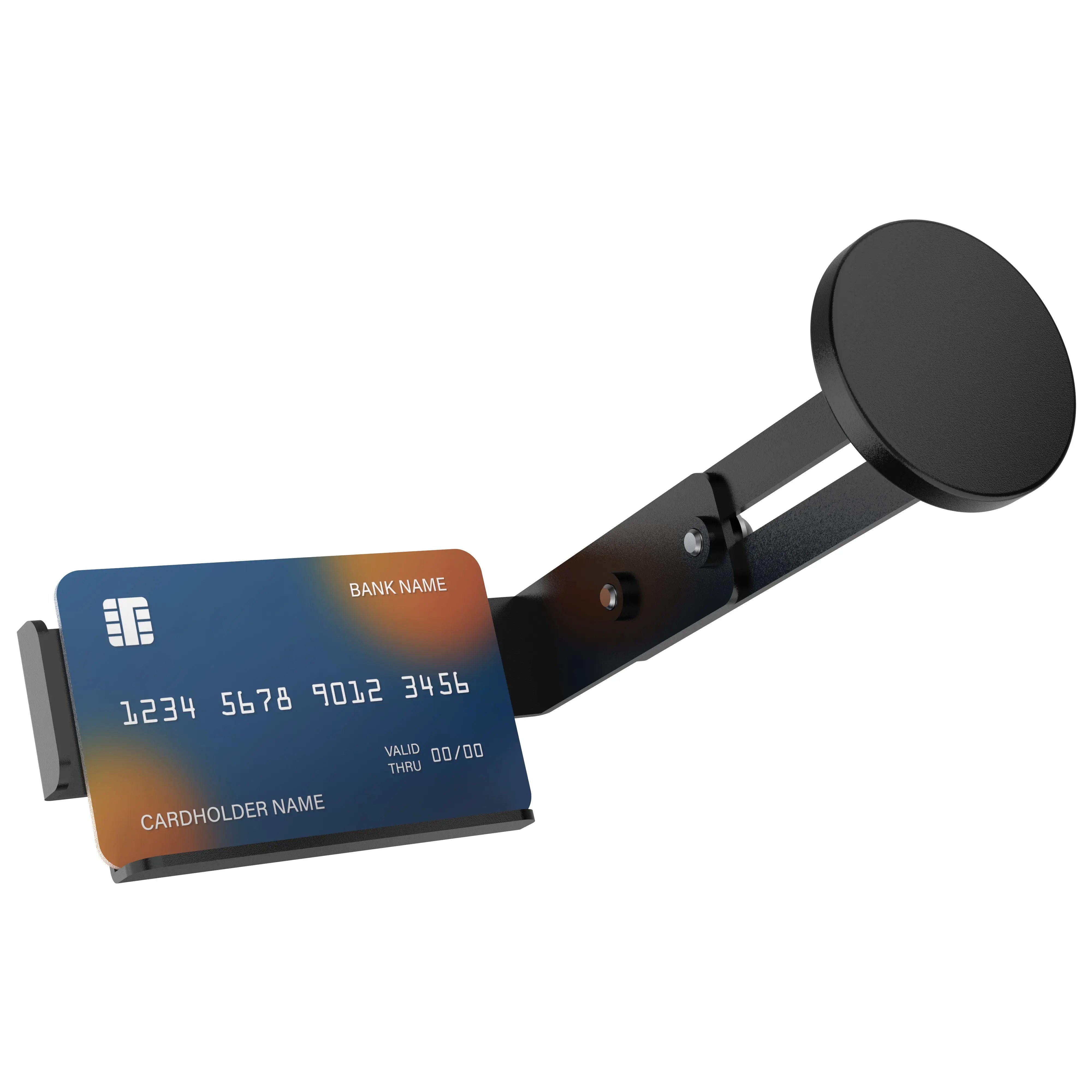 ID and Card Holder with Magnetic Attachment for Card Scanning