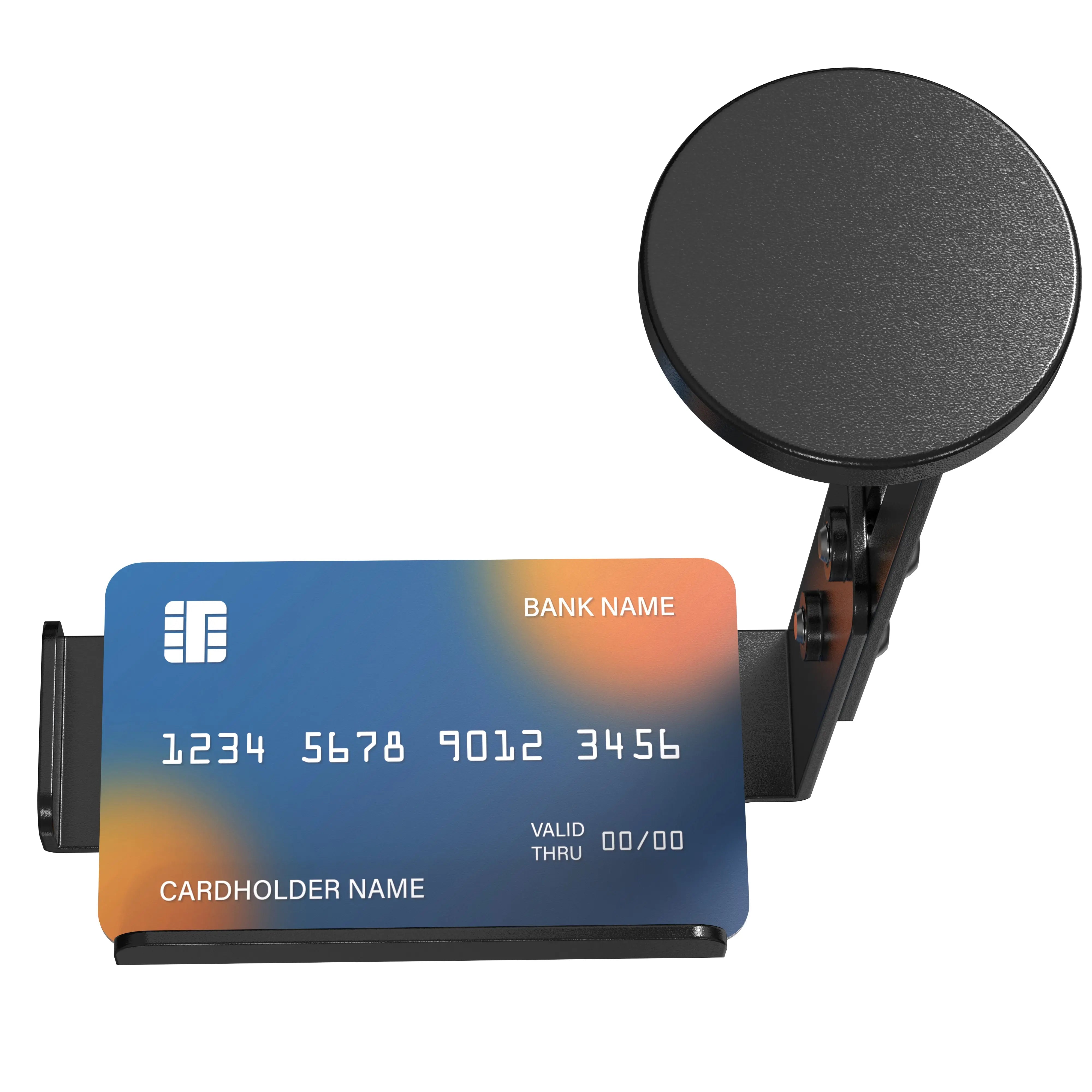 ID and Card Holder with Magnetic Attachment for Card Scanning