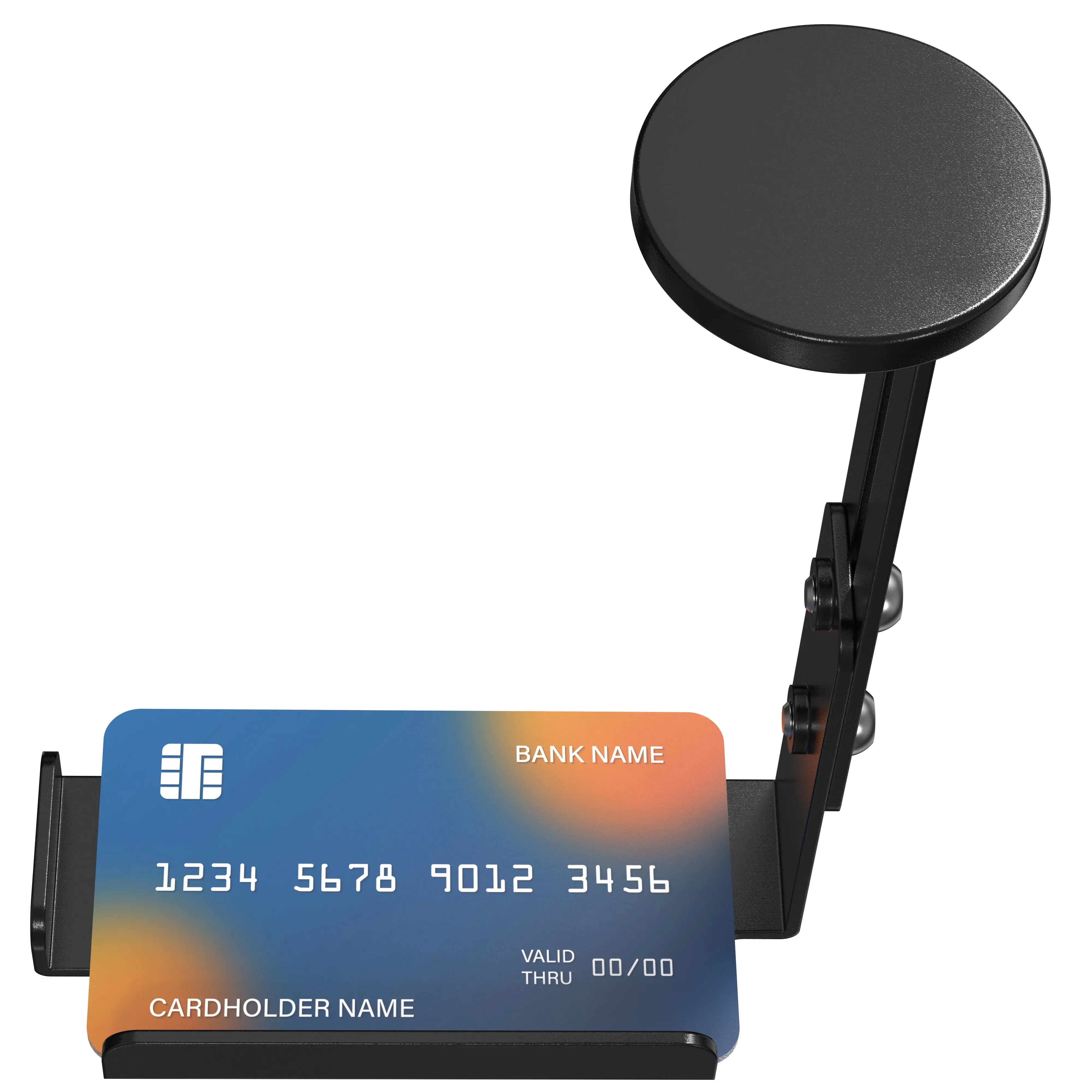 ID and Card Holder with Magnetic Attachment for Card Scanning