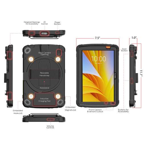 Inductive Wireless Charging Case for Zebra ET40 CTA DIGITAL