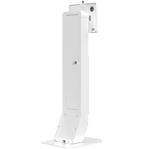 Integrated LED Floor Stand with Premium Locking Enclosure (White) for Medium Tablets CTA DIGITAL